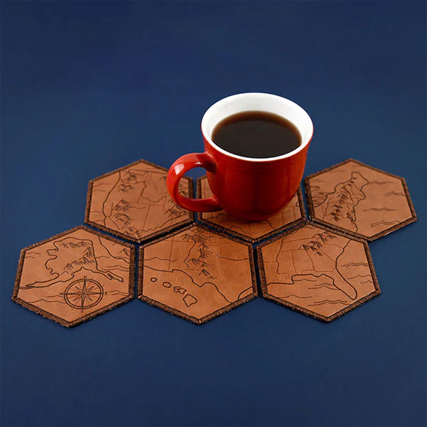 From Sea to Shining Sea United States Map Coaster - Alaska (In-the-Hoop) - Image 8