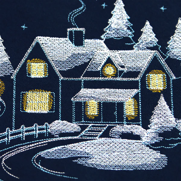 Frosted Cottage Scene - Image 2