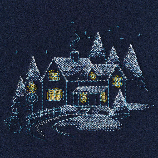 Frosted Cottage Scene - Image 3