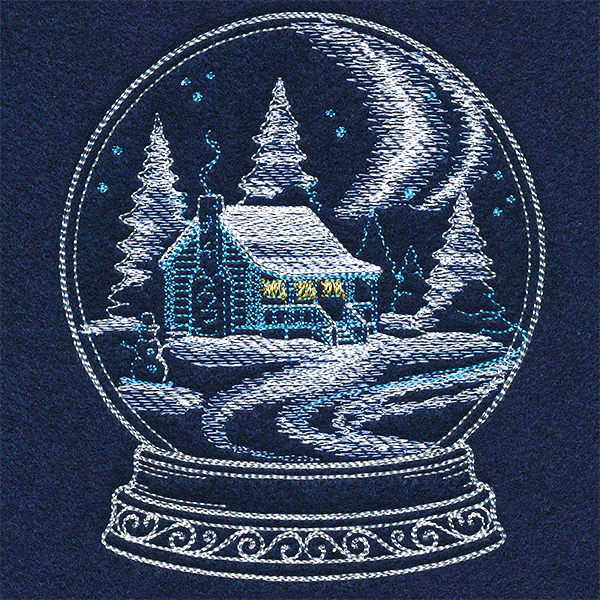 Frosted Log Cabin in Snowglobe - Image 3