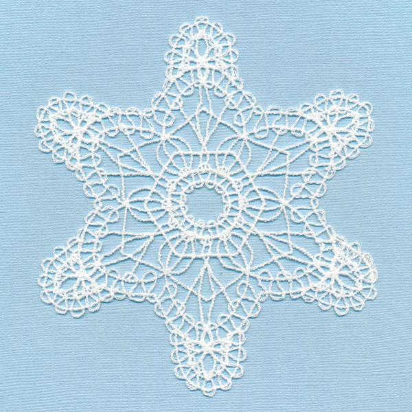 Frosted Window Snowflake (Battenburg Lace)