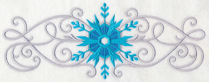 Frosty Filigree Snowflake Border
