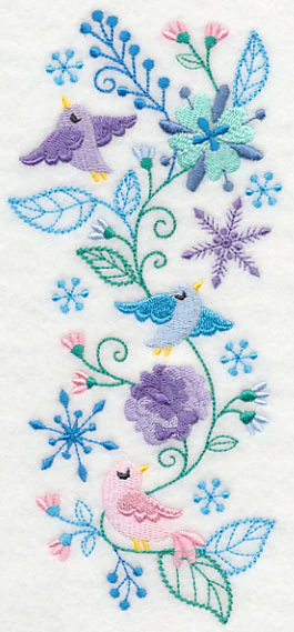 Frosty Foliage & Winter Bird Spray - Image 3