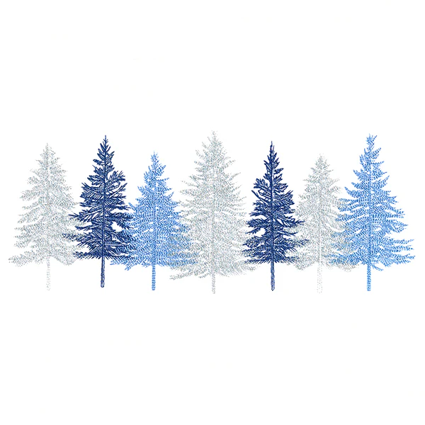 Frosty Winter Forest Border - Image 10
