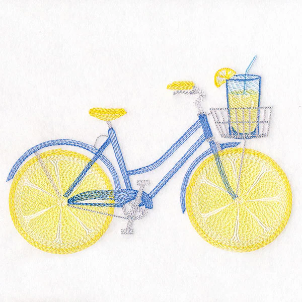Fruit and Flowers Bicycle - Lemon - Image 3