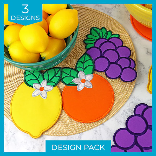 Fruit Trivets
(In-the-Hoop) Design Pack - Image 4