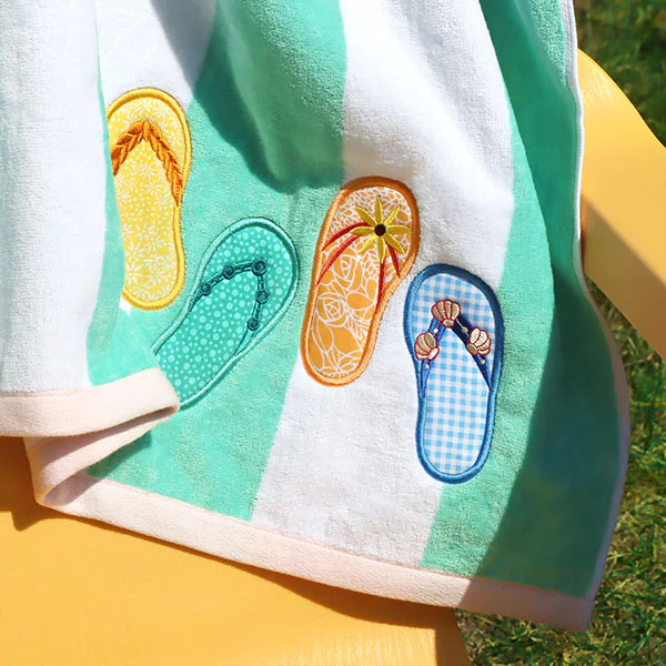 Fun in the Sun Flip Flop Border (Applique) - Image 2