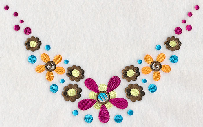Funky Flowers Neckline (V-Neck) - Image 4