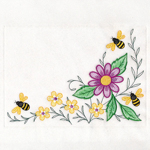 Garden Bees Placemat Corner - Bottom Right - Image 4