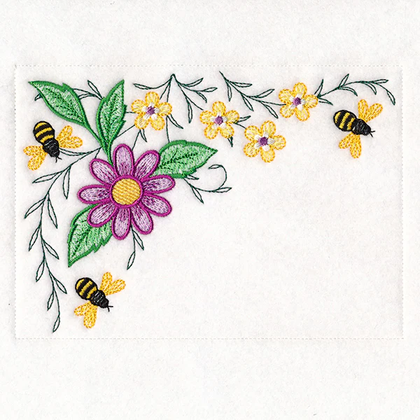 Garden Bees Placemat Corner - Top Left - Image 3