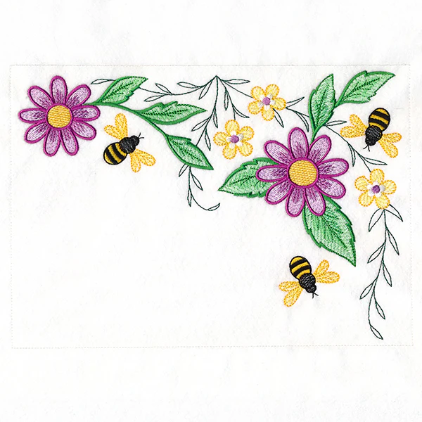 Garden Bees Placemat Corner - Top Right - Image 4