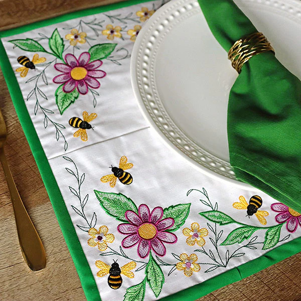 Garden Bees Placemat Corners Design Pack - Image 8