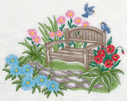 Garden Bench Serenity (Toile) - Image 3