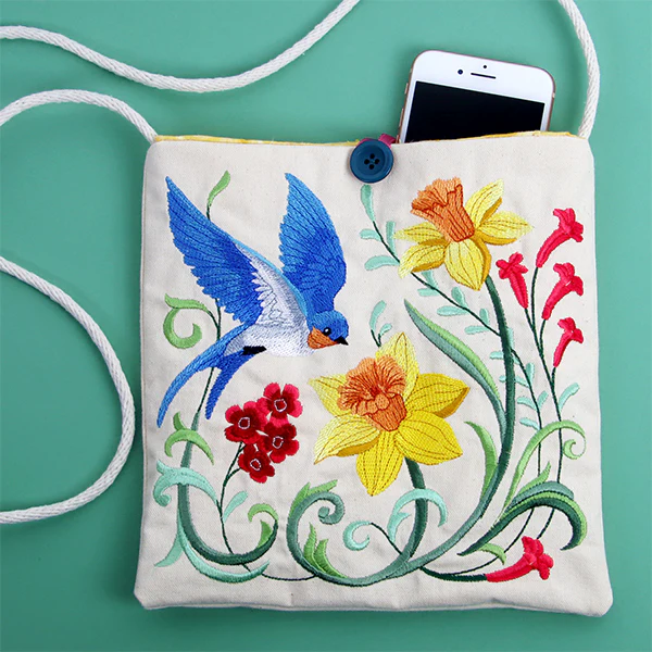 Garden Bluebird in Daffodils and Blooms - Image 5