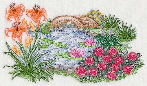 Garden Bridge Serenity (Toile) - Image 4