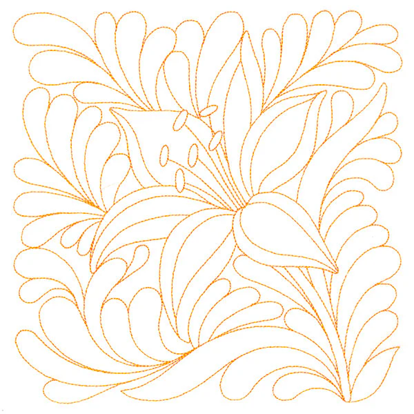 Garden Delights Lily Quilting Square (Double Run)