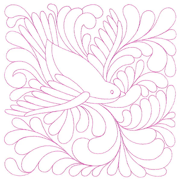 Garden Delights Sparrow Quilting Square (Double Run)