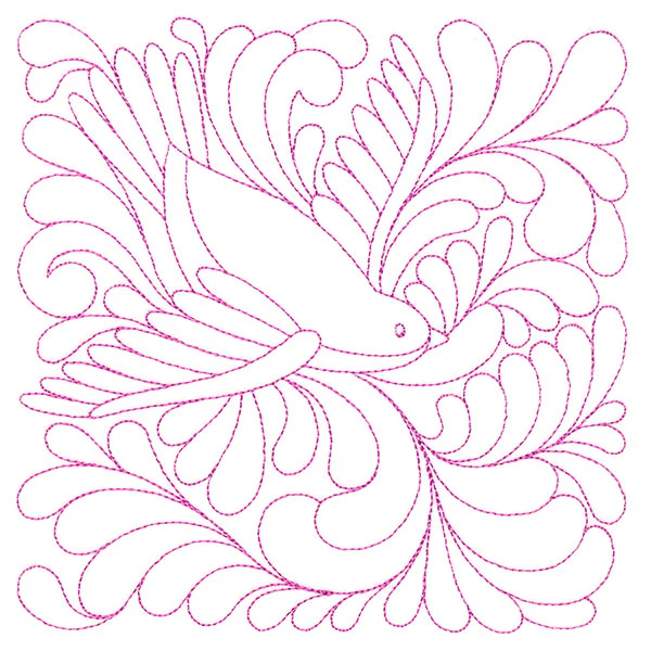 Garden Delights Sparrow Quilting Square (Double Run) - Image 5
