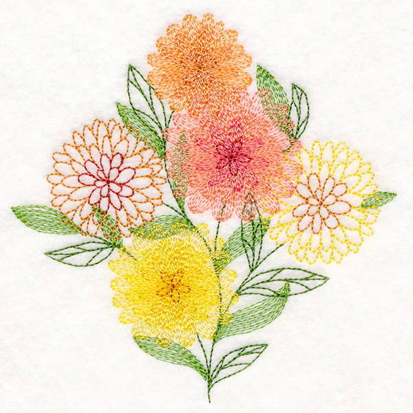 Garden Flower Bouquet - Mums - Image 4