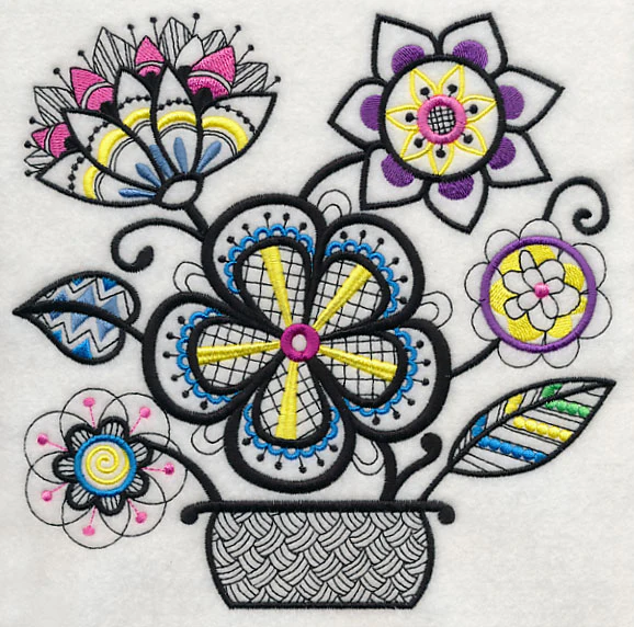 Garden Fresh Bouquet (Blackwork) - Image 6