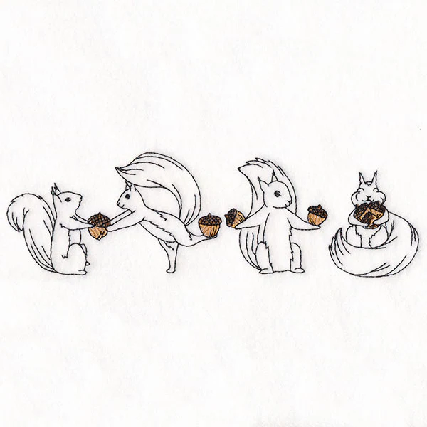 Gather and Share Squirrels Border - Image 3