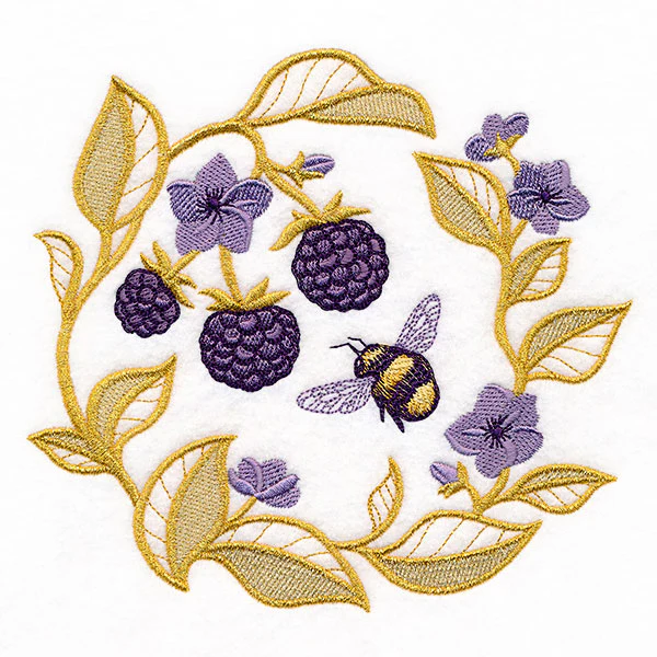 Gilded Beauty Blackberries & Honeybee Circle - Image 2