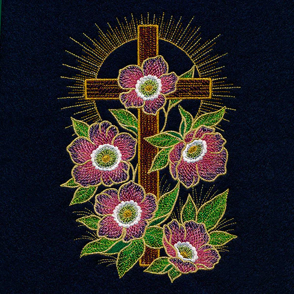 Gilded Easter Cross & Lenten Roses - Image 8