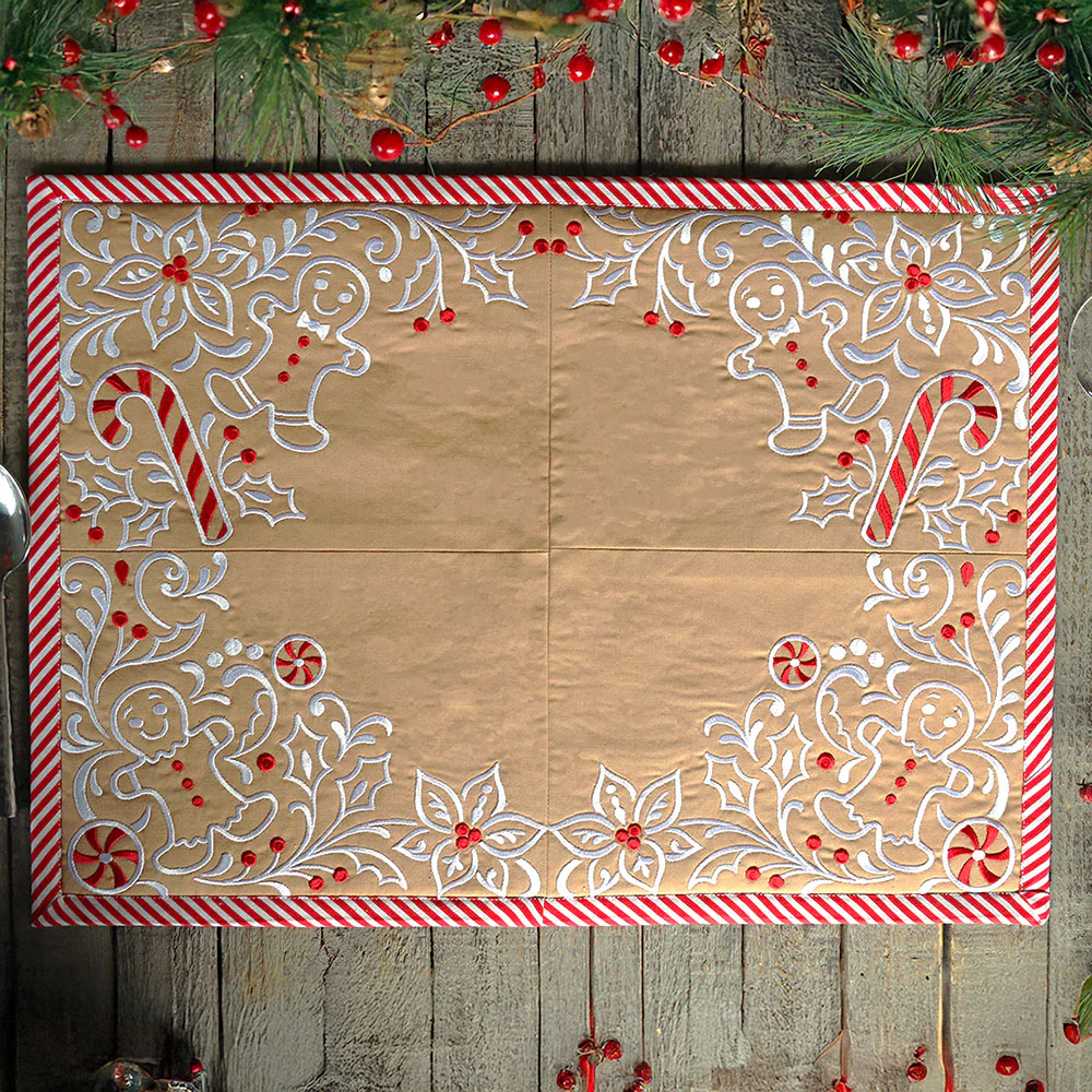 Gingerbread Christmas Placemat Corner - Bottom Right - Image 2
