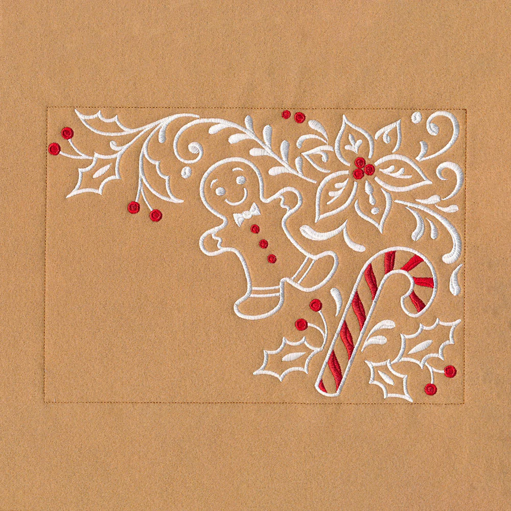 Gingerbread Christmas Placemat Corner - Top Right - Image 5