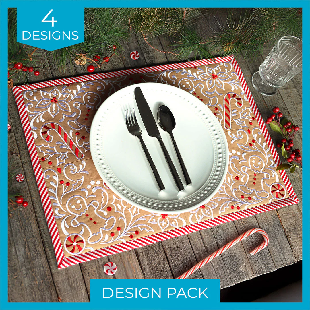 Gingerbread Christmas Placemat Corners Design Pack - Image 4