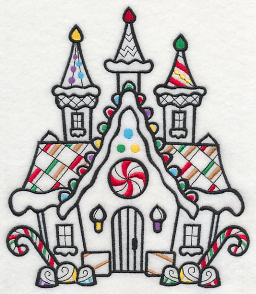 Gingerbread House 1 (Blackwork)