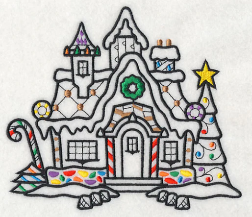 Gingerbread House 4 (Blackwork) - Image 2