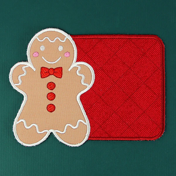 Gingerbread Man Mug Rug (In-the-Hoop) - Image 4