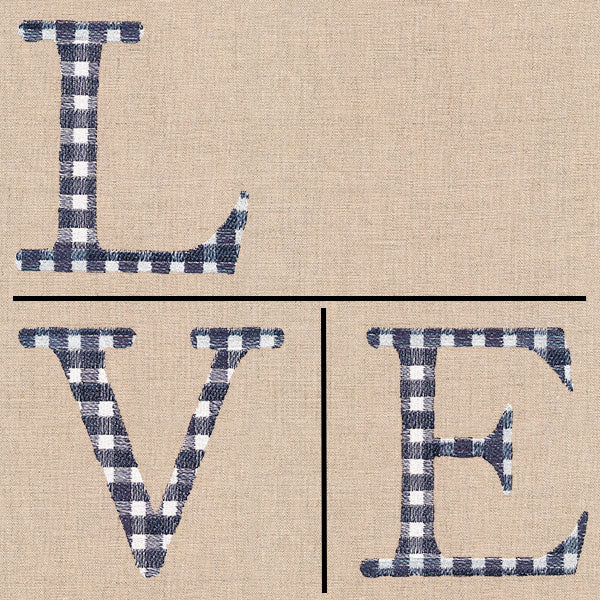 Gingham L-O-V-E Letters - Image 4