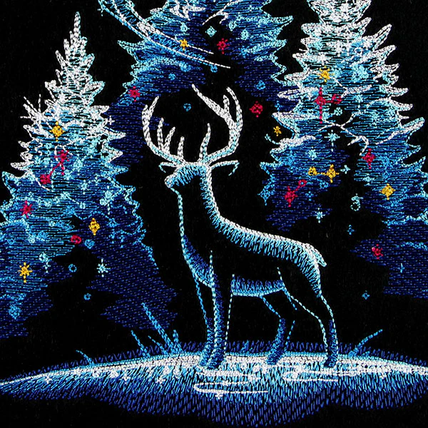 Glowing Yuletide Forest Scene - Image 2