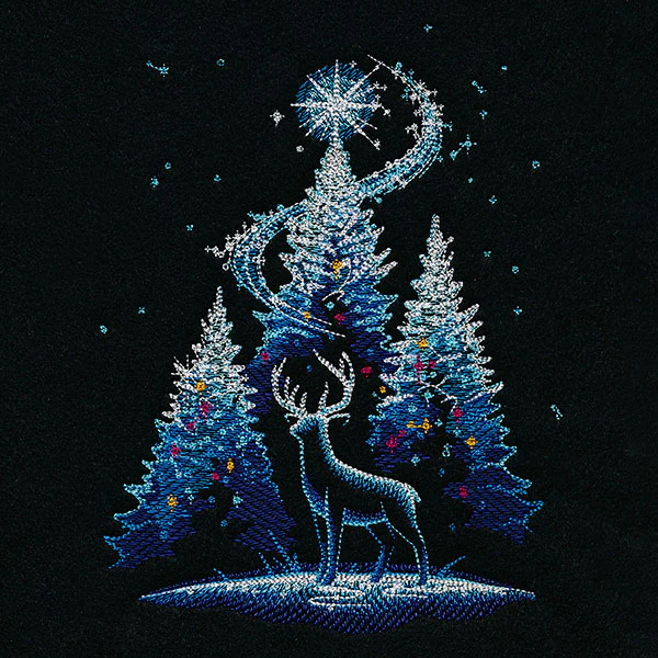 Glowing Yuletide Forest Scene - Image 3