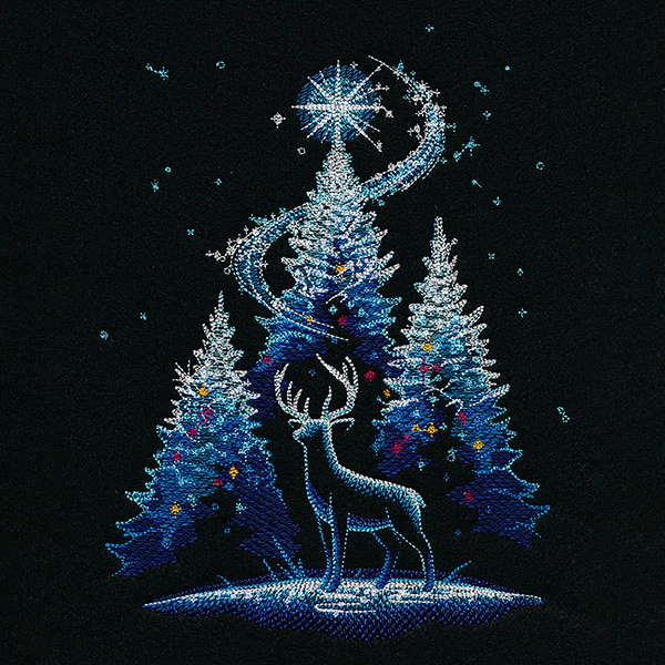 Glowing Yuletide Forest Scene - Image 7