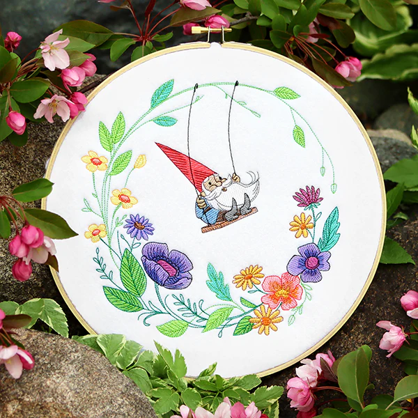Gnome in the Garden Wreath - Image 6