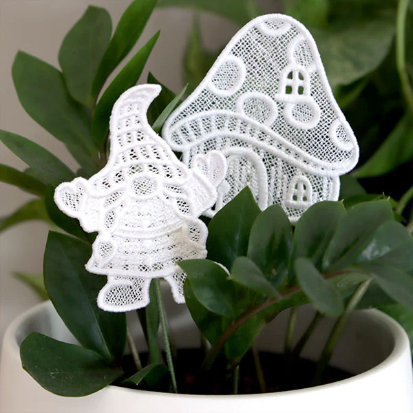 Gnome Place Like Home - Mushroom House (Lace) - Image 6