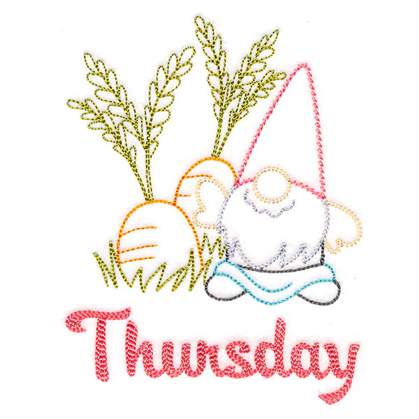 Gnome with Carrots on Thursday (Vintage) - Image 3
