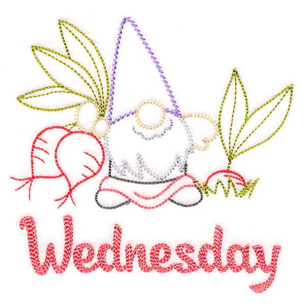 Gnome with Radishes on Wednesday (Vintage) - Image 3