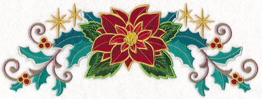 Gold-Dipped Poinsettia Border - Image 5