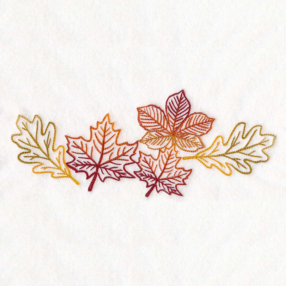 Golden Autumn Leaves Border - Image 3