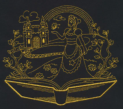 Golden Fairy Tale Princess Scene - Image 3