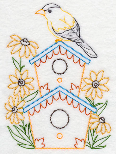 Goldfinch and Black-Eyed Susans (Vintage)