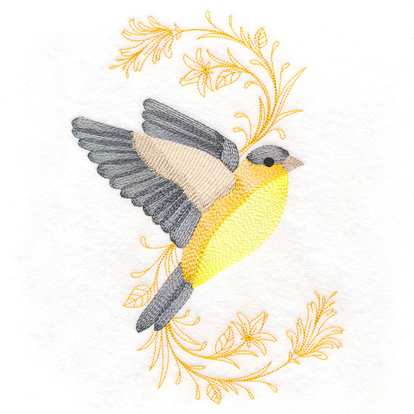 Goldfinch in Flight