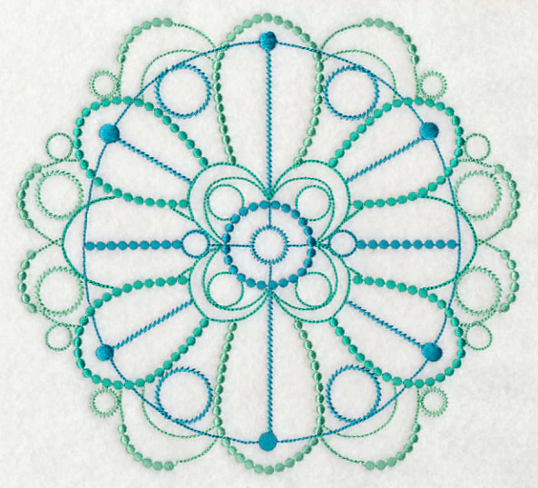 Graceful Medallion Circle (Candlewicking - Image 6