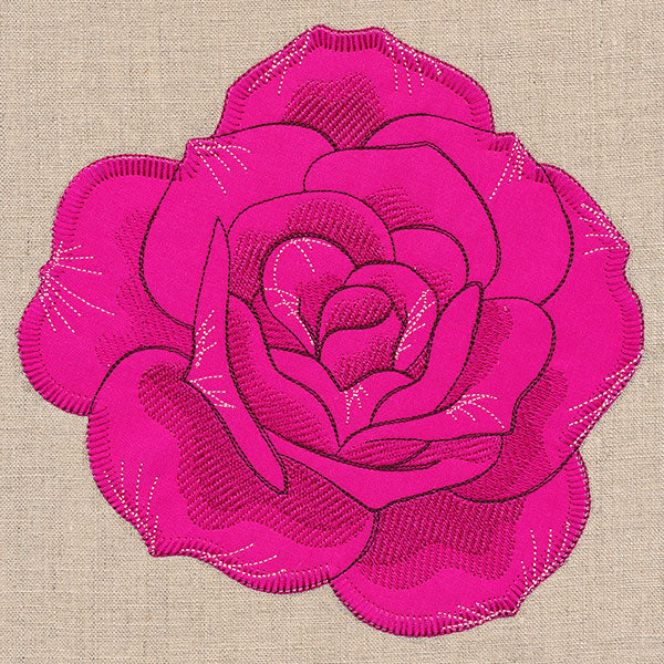 Graceful Pink Rose (Heirloom Applique) - Image 5