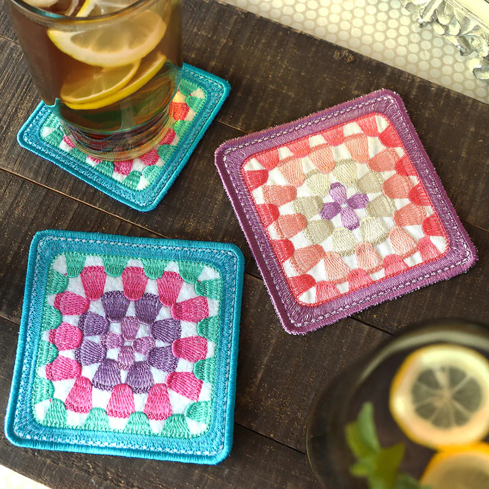 Granny Square Coaster (In-the-Hoop) - Image 5