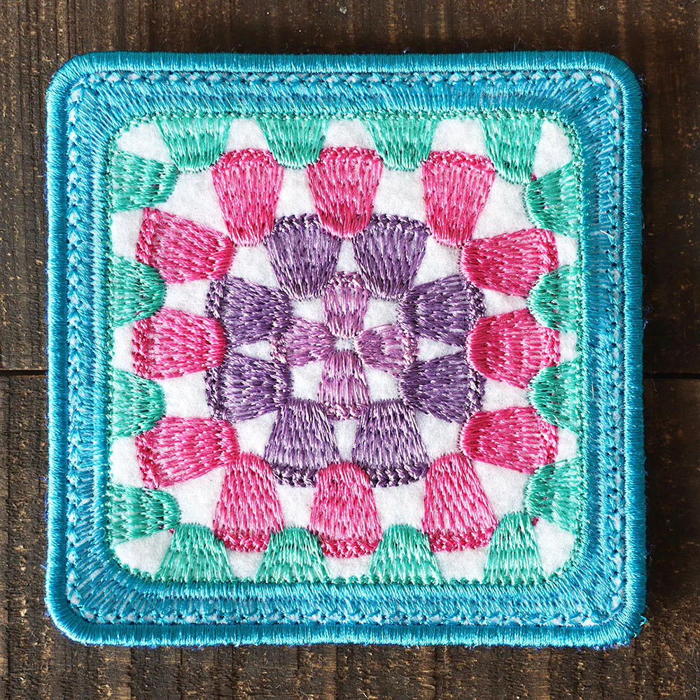 Granny Square Coaster (In-the-Hoop) - Image 6